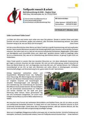 Extrablatt Oktober 2022